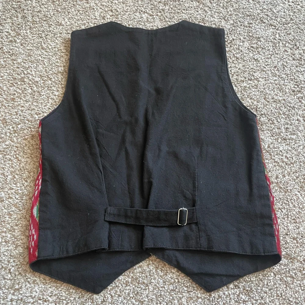 Rico International Vintage Woven Thai Silk Waist Coat Vest - Picture 3 of 5
